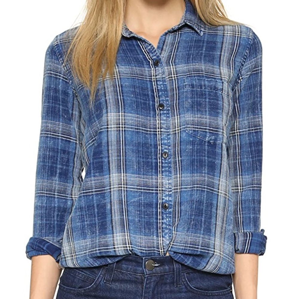 Current/Elliott Workwear Boy Shirt in Abbot Plaid